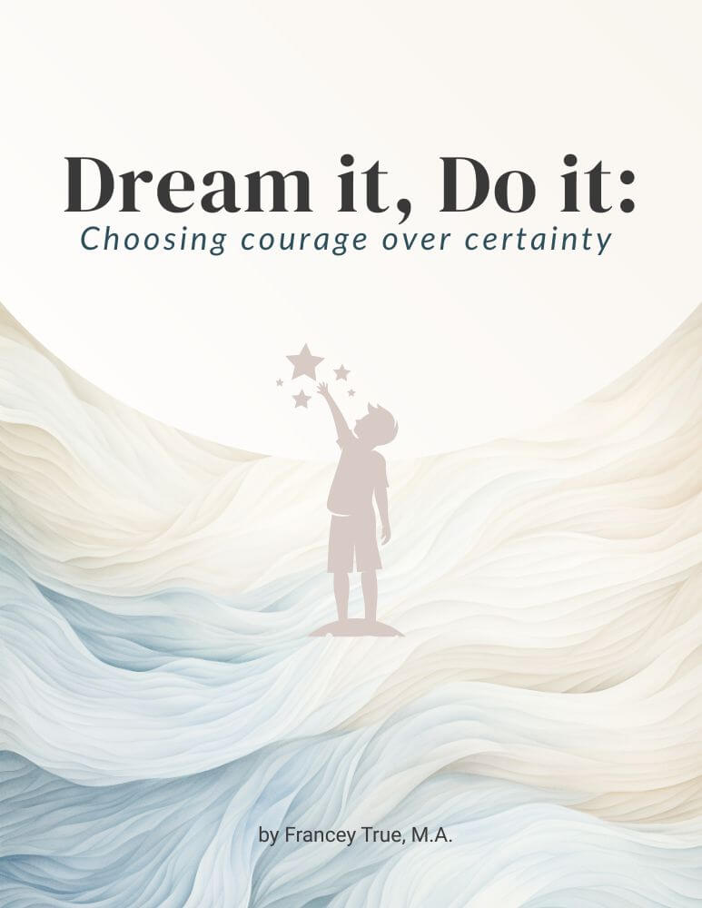The Dream It, Do It journal is for women who  want to overcome the old voices of the inner critic and stinkin thinkin